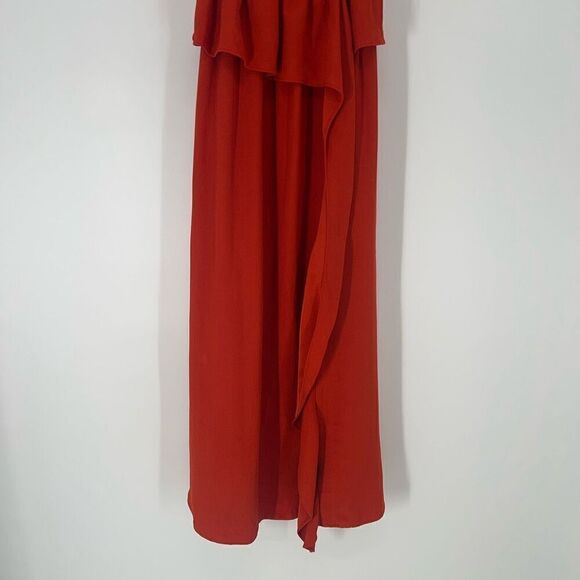 Ulla Johnson Midi Marion Dress Womens 2 Red Orange Romantic Feminine Cocktail - Picture 5 of 14